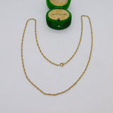 14ct Yellow Gold Rope Chain Necklace Vintage c1970 48cm Length