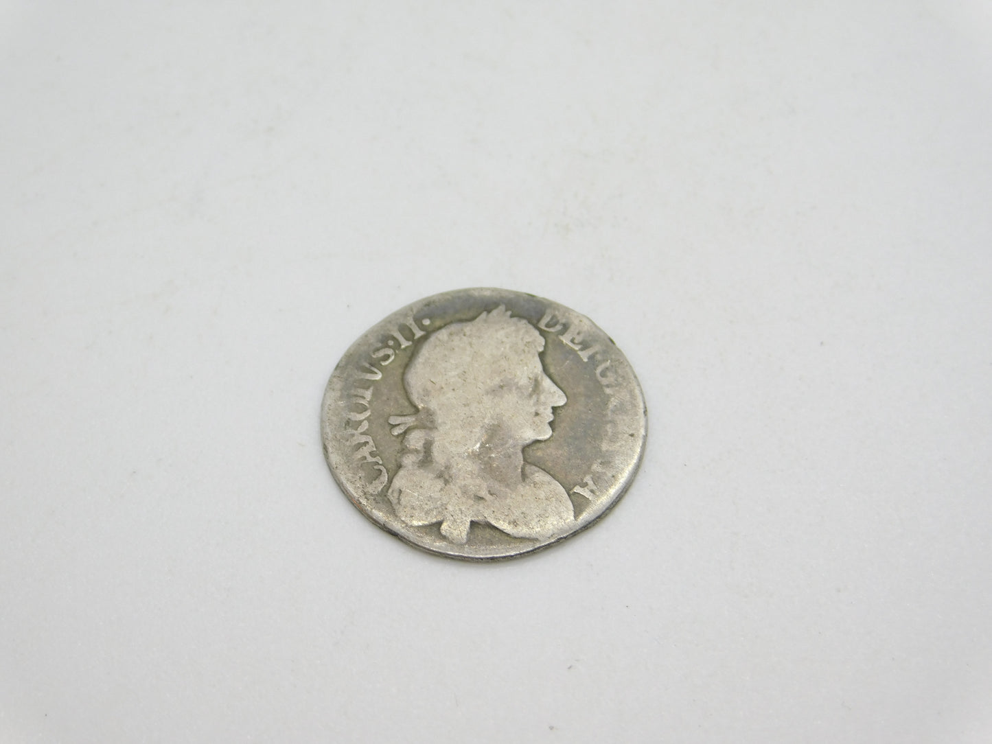 King Charles II Silver Maundy Fourpence Coin 1675 Worn Condition Antique