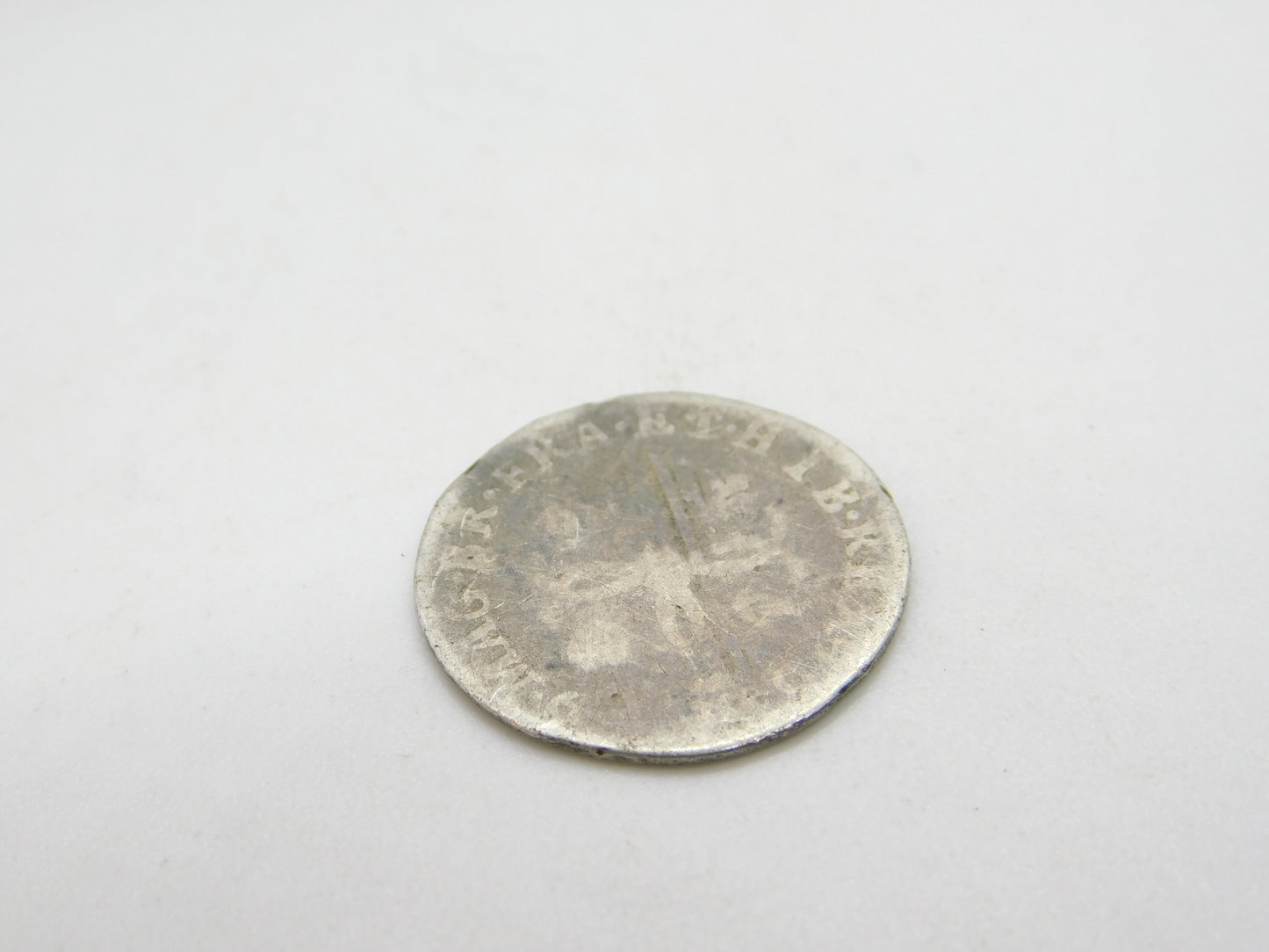 King Charles II Silver Maundy Fourpence Coin 1675 Worn Condition Antique