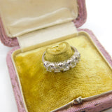 9ct White Gold & Diamond Paste Five-Stone Ring Vintage 2006 Birmingham