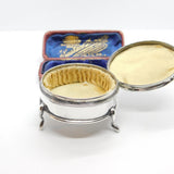 Sterling Silver Paw Foot Ring Box 1911 Birmingham Antique Art Deco