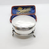 Sterling Silver Paw Foot Ring Box 1911 Birmingham Antique Art Deco