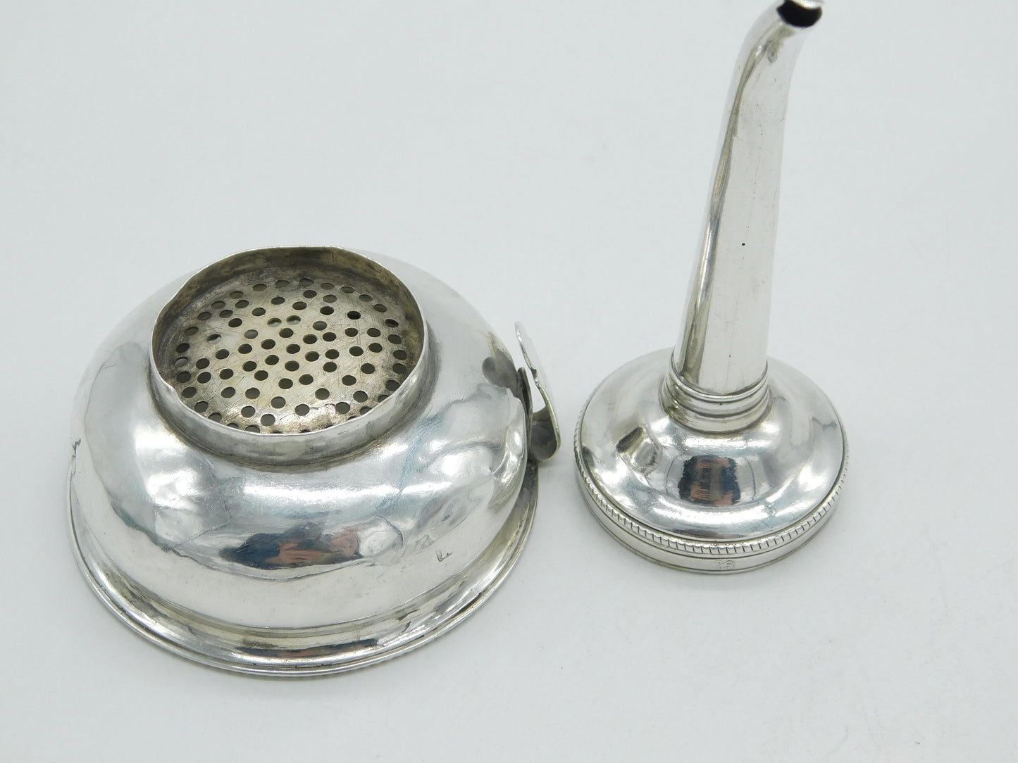 George III Sterling Silver 'J' Initial Wine Funnel Antique c1800 London
