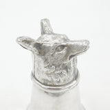 Silver Plated Fox Head Stirrup Cup Shot Cup Antique c1930 Art Deco