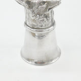 Silver Plated Fox Head Stirrup Cup Shot Cup Antique c1930 Art Deco