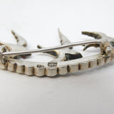 19th Century Sterling Silver Paste Set Three-Birds Sweetheart Brooch Antique c1890