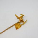 South African 19th Century 22ct Yellow Gold Mining Stick Pin Antique c1890