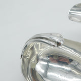 Sterling Silver Art Nouveau Wave Handle Modernist Sauce Boat Pair Antique 1935