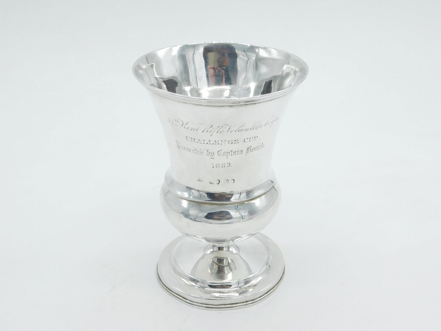 George IV Sterling Silver Engraved Wine Goblet or Chalice Antique 1828 London