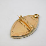 George III 9ct Rose Gold, Silver, Blue Enamel & Paste Mourning Pendant Antique c1820