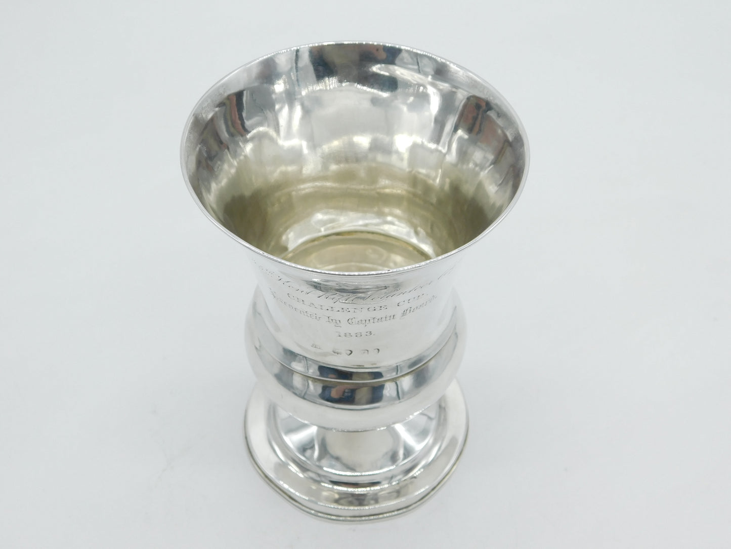 George IV Sterling Silver Engraved Wine Goblet or Chalice Antique 1828 London