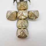 Sterling Silver Folding Masonic Ball Cross Fob Pendant Antique c1920 Art Deco