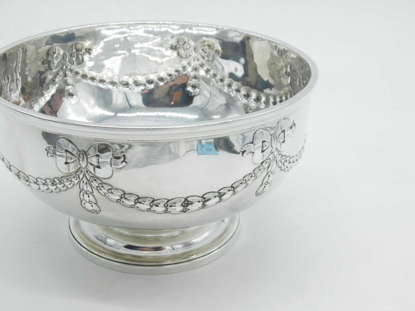 George III Sterling Silver Swags & Bow Pattern Rose Bowl Antique 1803 London