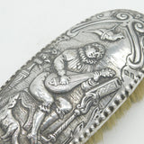 George III Sterling Silver Lute Player Pattern Hairbrush Antique 1814 London