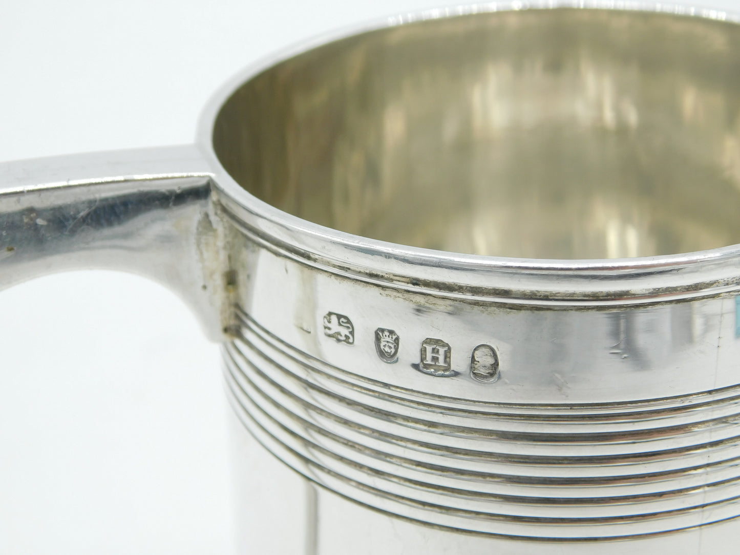 George III Sterling Silver Monogram One Pint Tankard Antique 1803 London