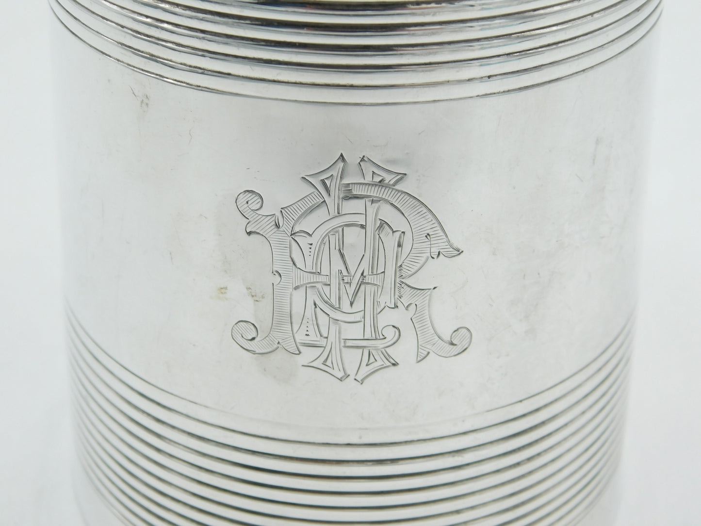 George III Sterling Silver Monogram One Pint Tankard Antique 1803 London