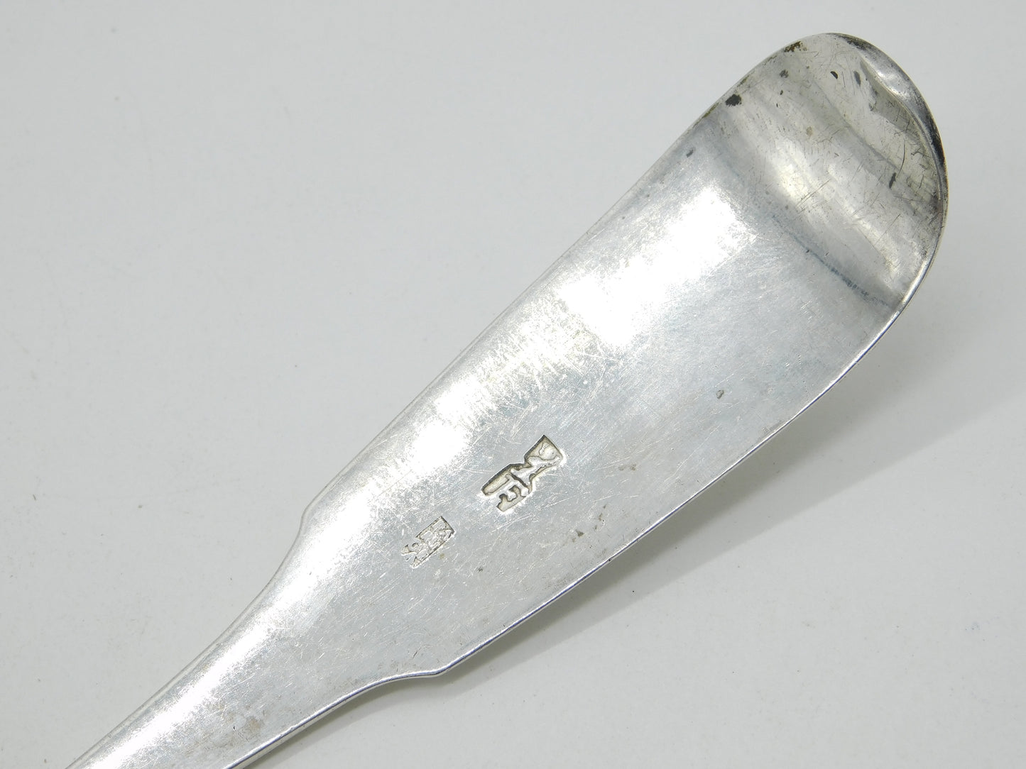 George III Scottish Provincial Sterling Silver Serving Ladle Antique c1820