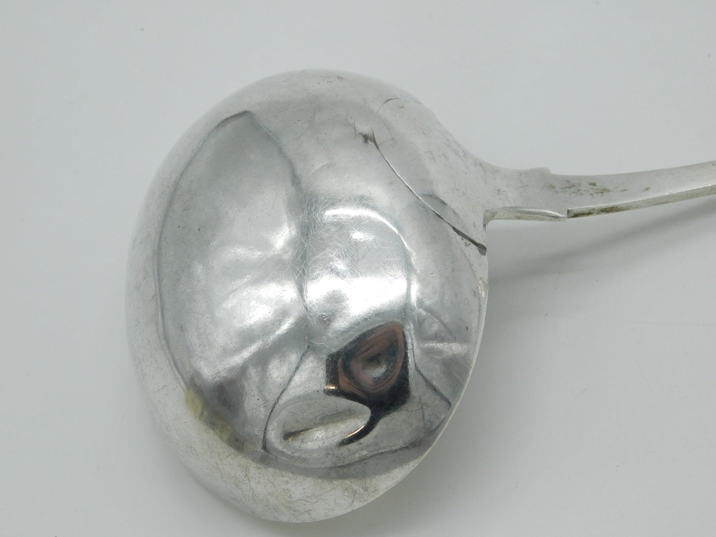 George III Scottish Provincial Sterling Silver Serving Ladle Antique c1820