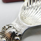 Sterling SIlver Scallop Shell Tea Caddy Spoon 1977 Birmingham Vintage