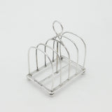 Sterling Silver Four Part Toast Rack London 1911 Antique Art Deco Corke Bros.
