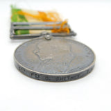 Silver Two Bar King's South Africa Medal Boer War PTE C Shether Antique c1901