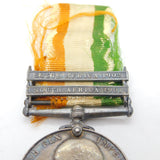 Silver Two Bar King's South Africa Medal Boer War PTE C Shether Antique c1901