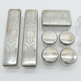 George IV Sterling Silver & Glass Nine-Part Vanity Set Antique 1825 London