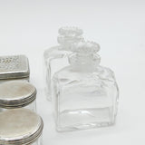 George IV Sterling Silver & Glass Nine-Part Vanity Set Antique 1825 London