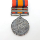 Silver Two Bar Queen's South Africa Boer War Medal PTE C Shether Antique 1900