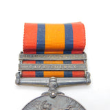 Silver Two Bar Queen's South Africa Boer War Medal PTE C Shether Antique 1900