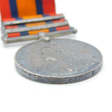 Silver Two Bar Queen's South Africa Boer War Medal PTE C Shether Antique 1900