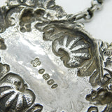 George IV Sterling Silver Shell Pattern Sherry Decanter Label Antique 1821 London