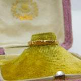 Victorian 18ct Yellow Gold Floral Pattern Wedding Band 1881 Chester Antique