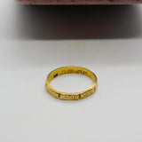 Victorian 18ct Yellow Gold Floral Pattern Wedding Band 1881 Chester Antique