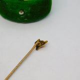 Victorian 15ct Gold Ruby Eye Set Fox Mask Hunting Interest Stick Pin Antique c1890