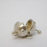 Sterling Silver Opening Dog Inside Sputnik Spacecraft Charm Vintage c1970