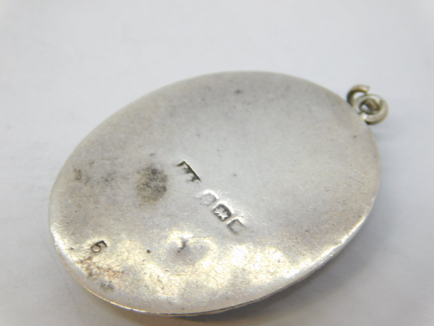 Sterling Silver Morpho Butterfly Wing Drop Pendant Antique 1921 Birmingham