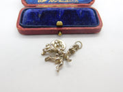 Sterling Silver Articulated 'Dish Ran Away with the Spoon' Charm Vintage c1970