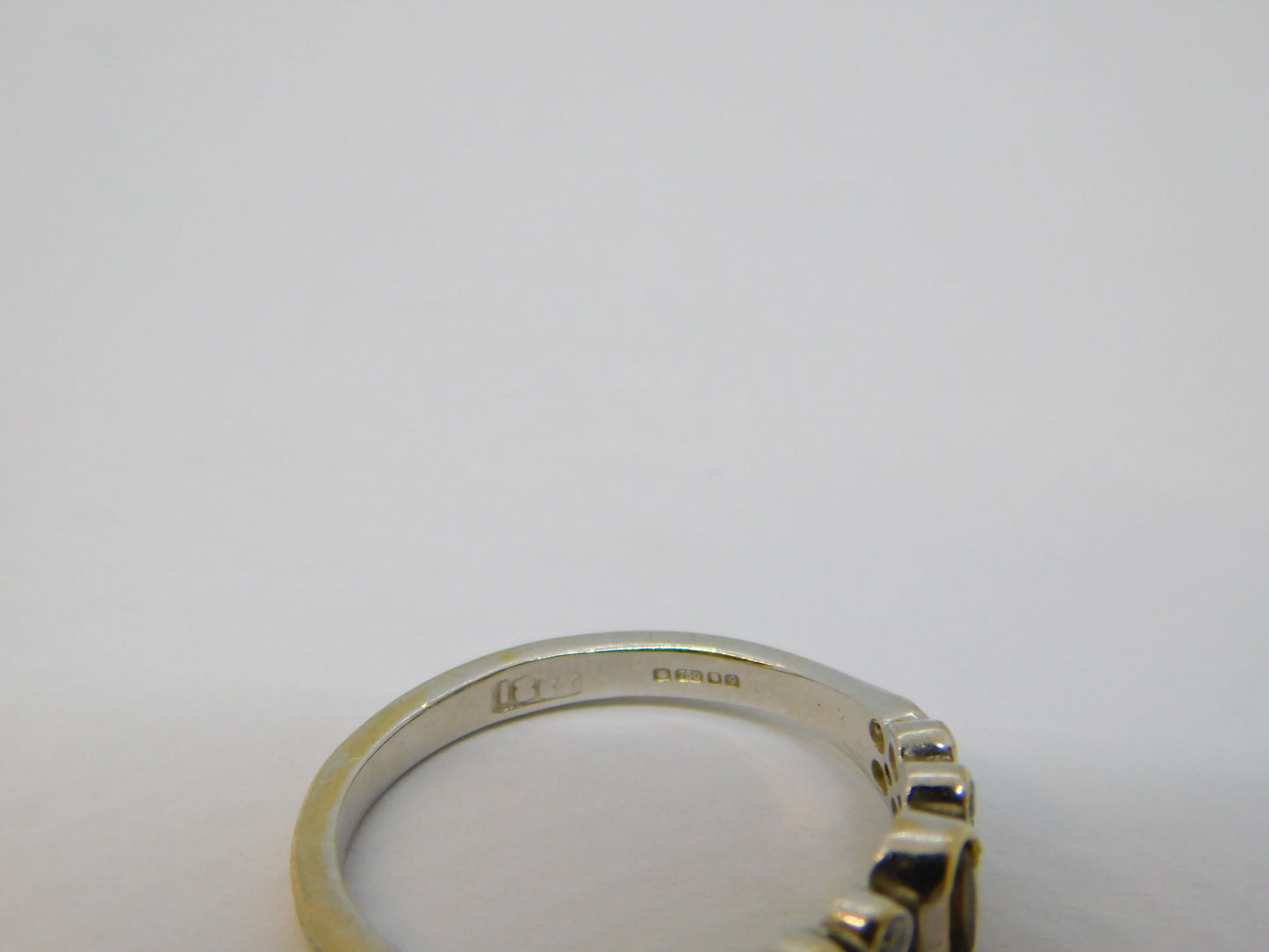18ct White Gold, Citrine & Twelve-Stone Diamond Ring Vintage 2006 London