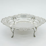 Sterling Silver Pierced Paw Foot Sweet Treat Centrepiece Dish Antique 1911 Sheffield