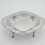 Sterling Silver Pierced Paw Foot Sweet Treat Centrepiece Dish Antique 1911 Sheffield
