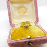 18ct Yellow Gold 0.1ct Diamond Solitaire Ring Vintage 1950 Birmingham