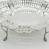 Sterling Silver Pierced Paw Foot Sweet Treat Centrepiece Dish Antique 1911 Sheffield
