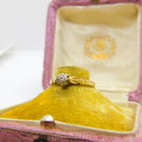 18ct Yellow Gold 0.1ct Diamond Solitaire Ring Vintage 1950 Birmingham