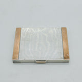 Sterling Silver & 9ct Rose Gold Cigarette Case Antique 1942 London Art Deco
