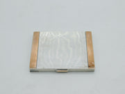 Sterling Silver & 9ct Rose Gold Cigarette Case Antique 1942 London Art Deco