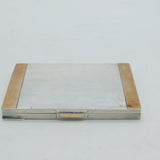 Sterling Silver & 9ct Rose Gold Cigarette Case Antique 1942 London Art Deco