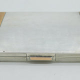 Sterling Silver & 9ct Rose Gold Cigarette Case Antique 1942 London Art Deco
