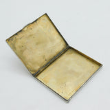 Sterling Silver & 9ct Rose Gold Cigarette Case Antique 1942 London Art Deco