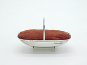 Sterling Silver Trug Basket Novelty Sewing Pin Cushion Antique 1911 Sheffield